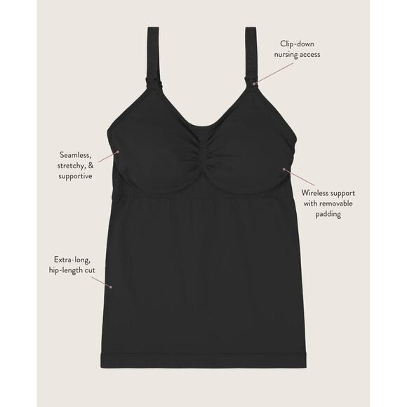 Kindred Bravely Simply Sublime Maternity & Nursing Tank Sz M Comfy Navy Nlue - Picture 2 of 6